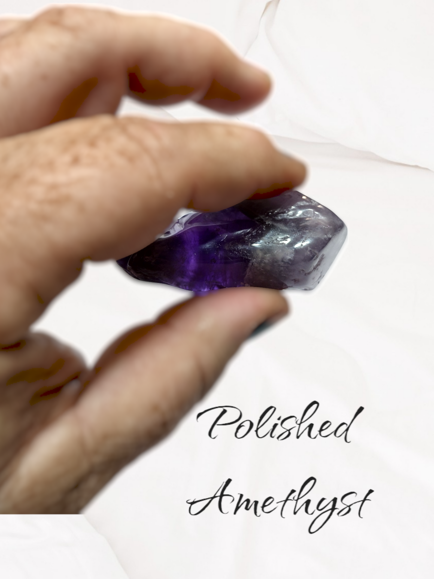 Polished amethyst