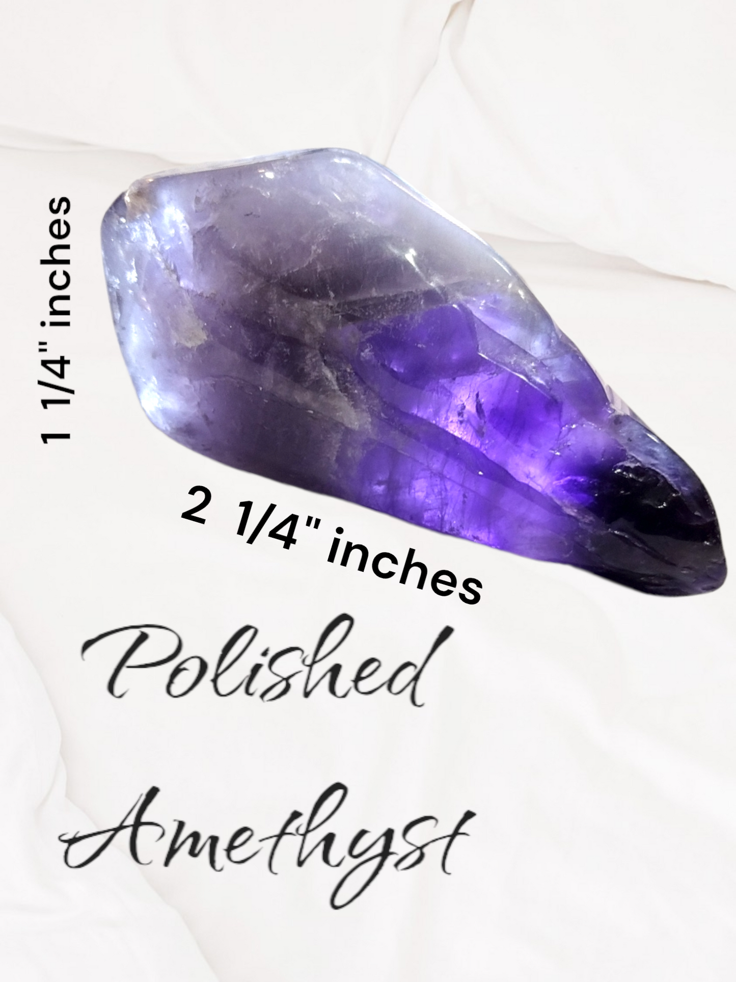 Polished amethyst