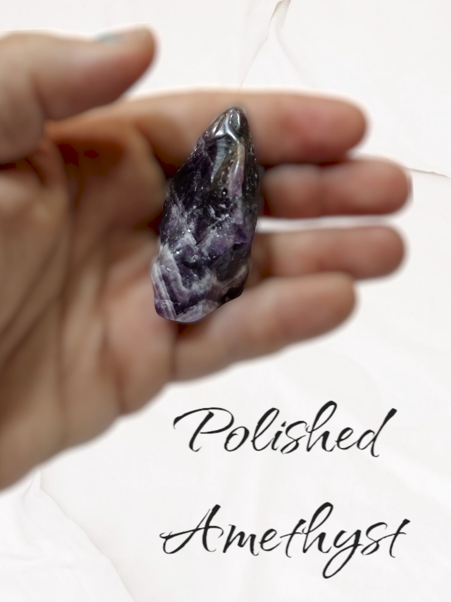 Polished amethyst