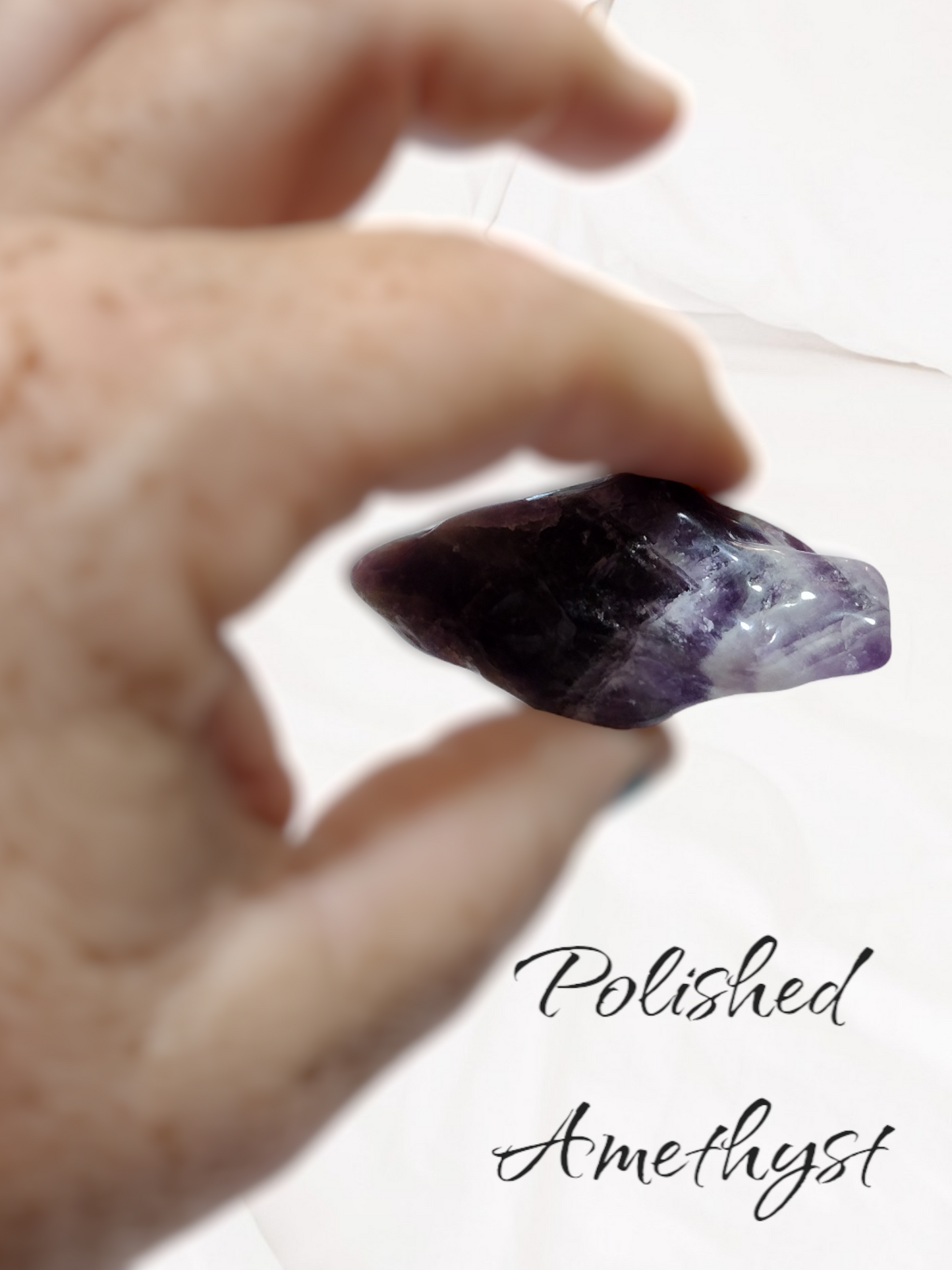 Polished amethyst