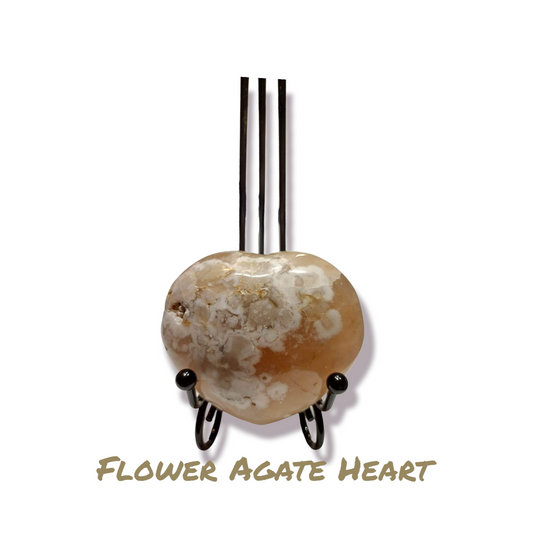 Flower Agate Heart