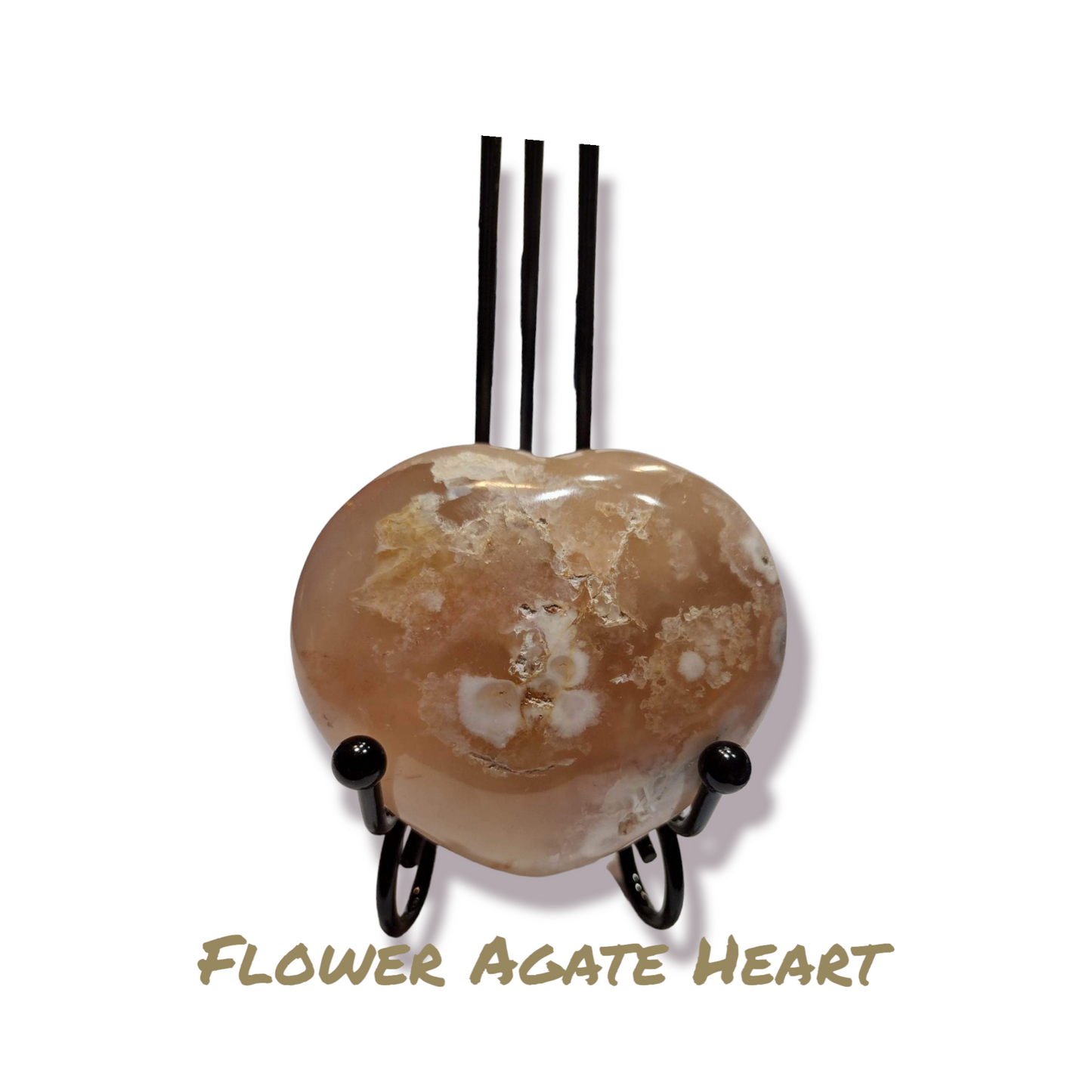 Flower Agate Heart