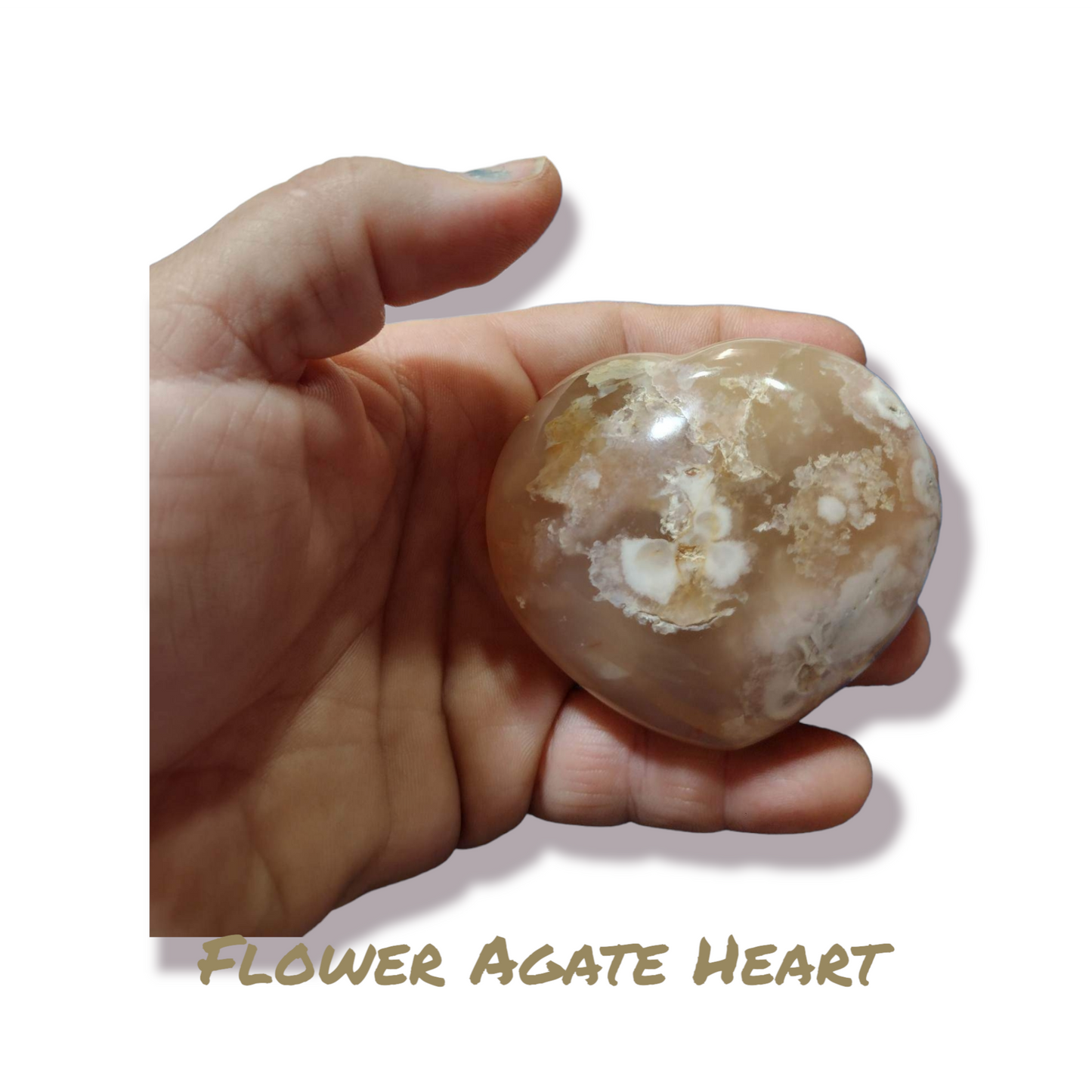 Flower Agate Heart