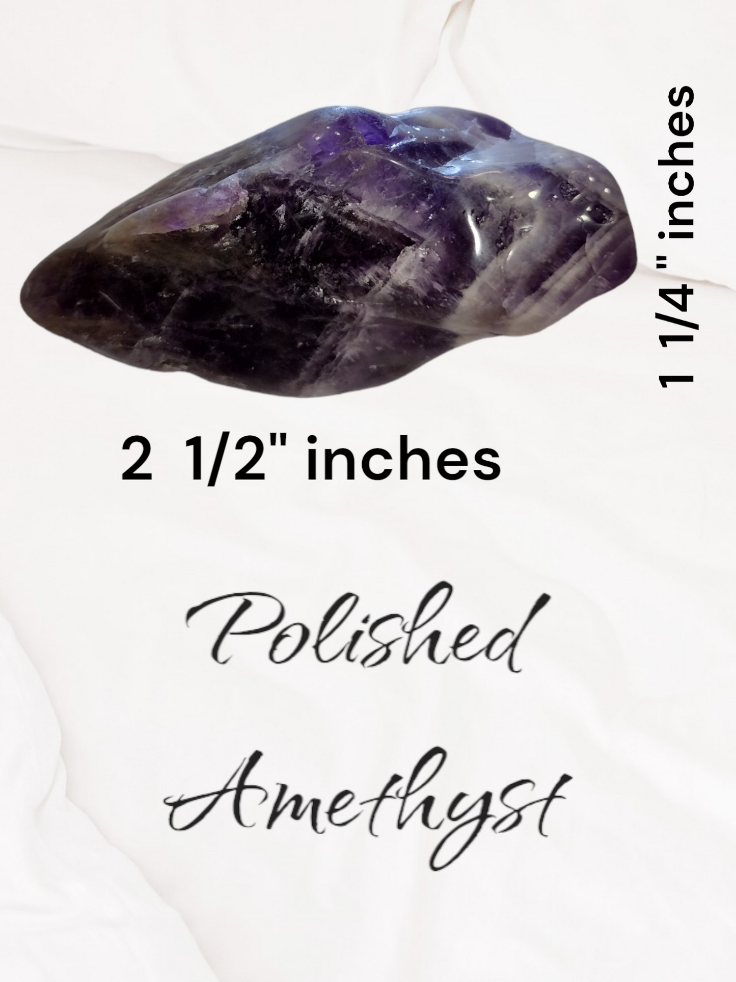 Polished amethyst