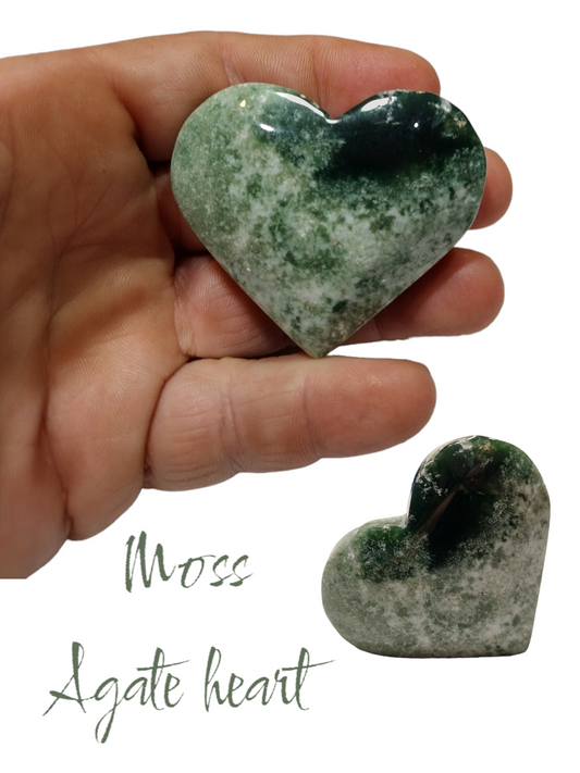 Moss Agate heart