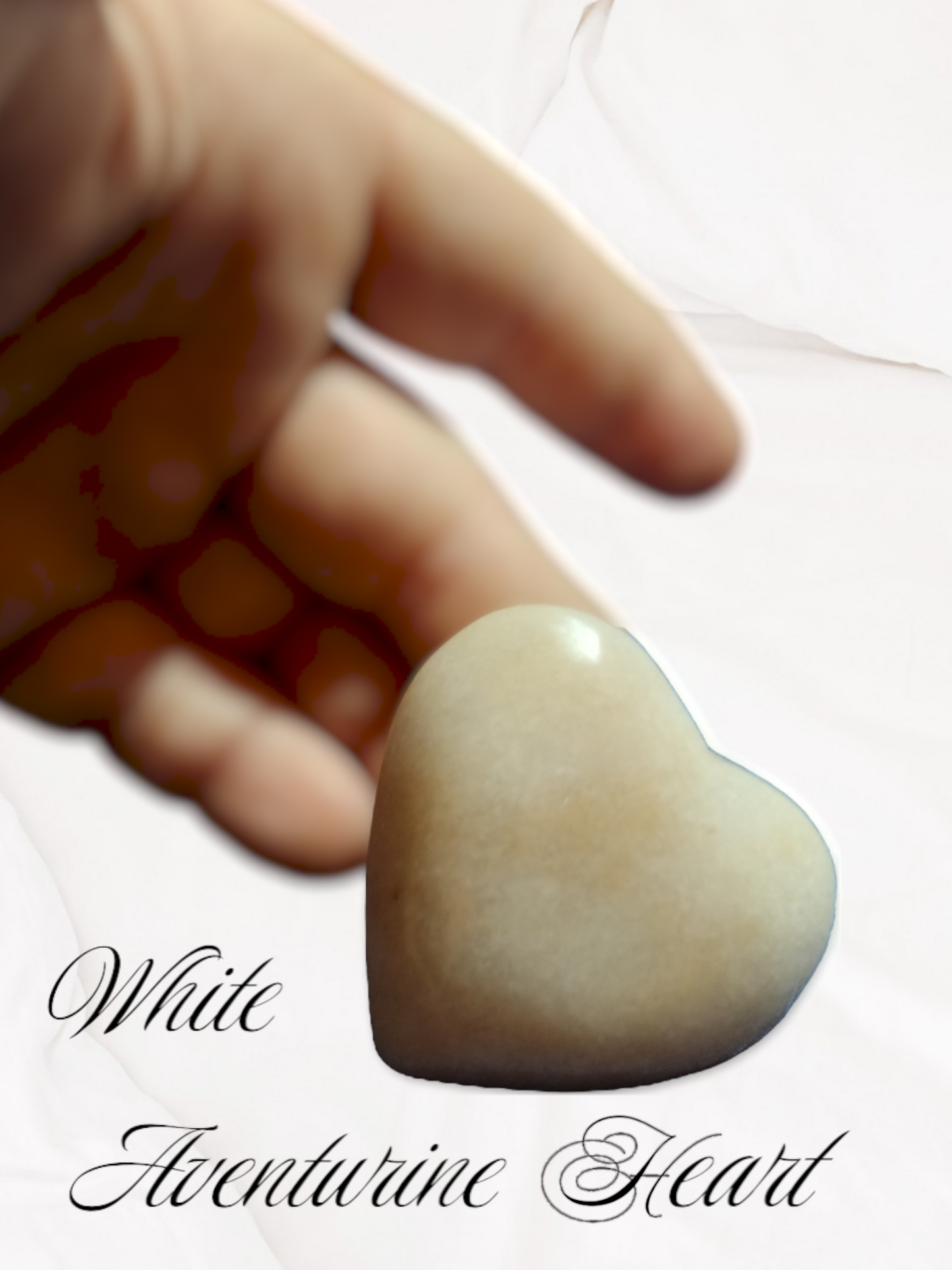 White Aventurine Heart