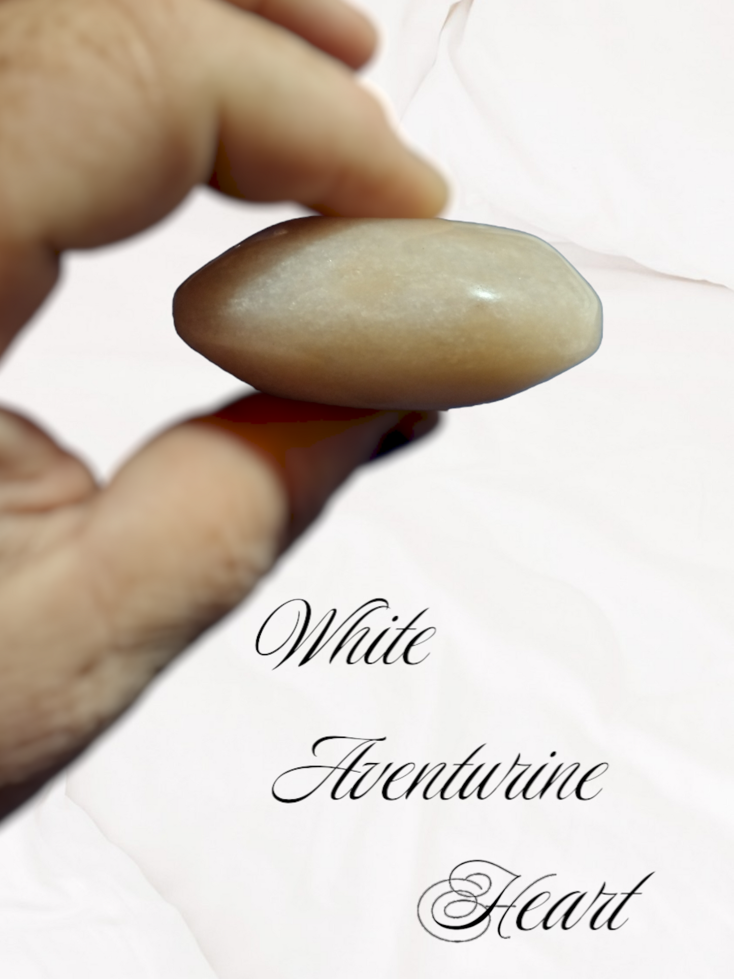 White Aventurine Heart