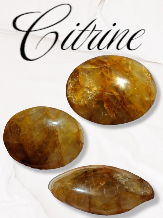 Citrine palm stone