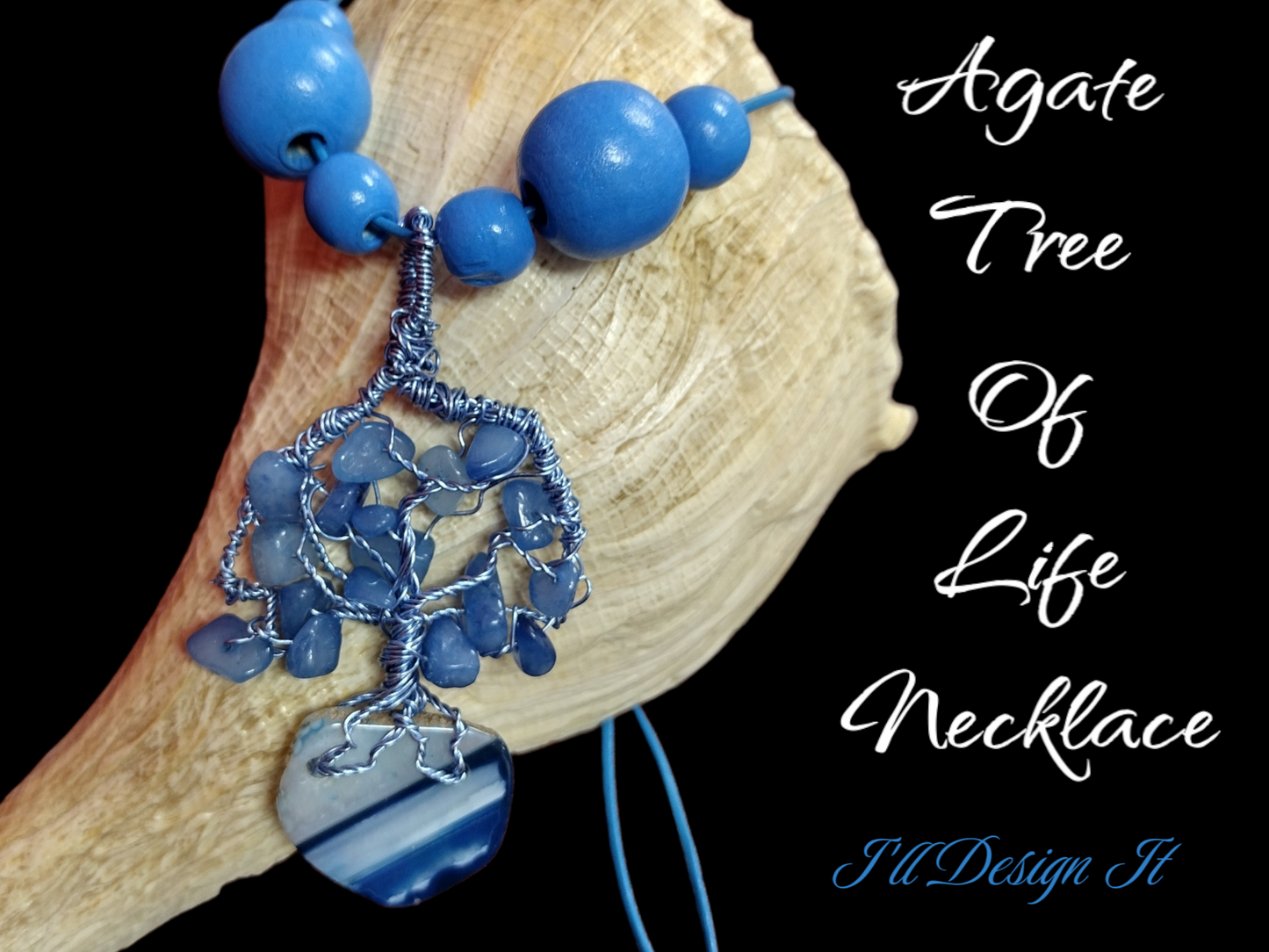 Agate tree of life necklace