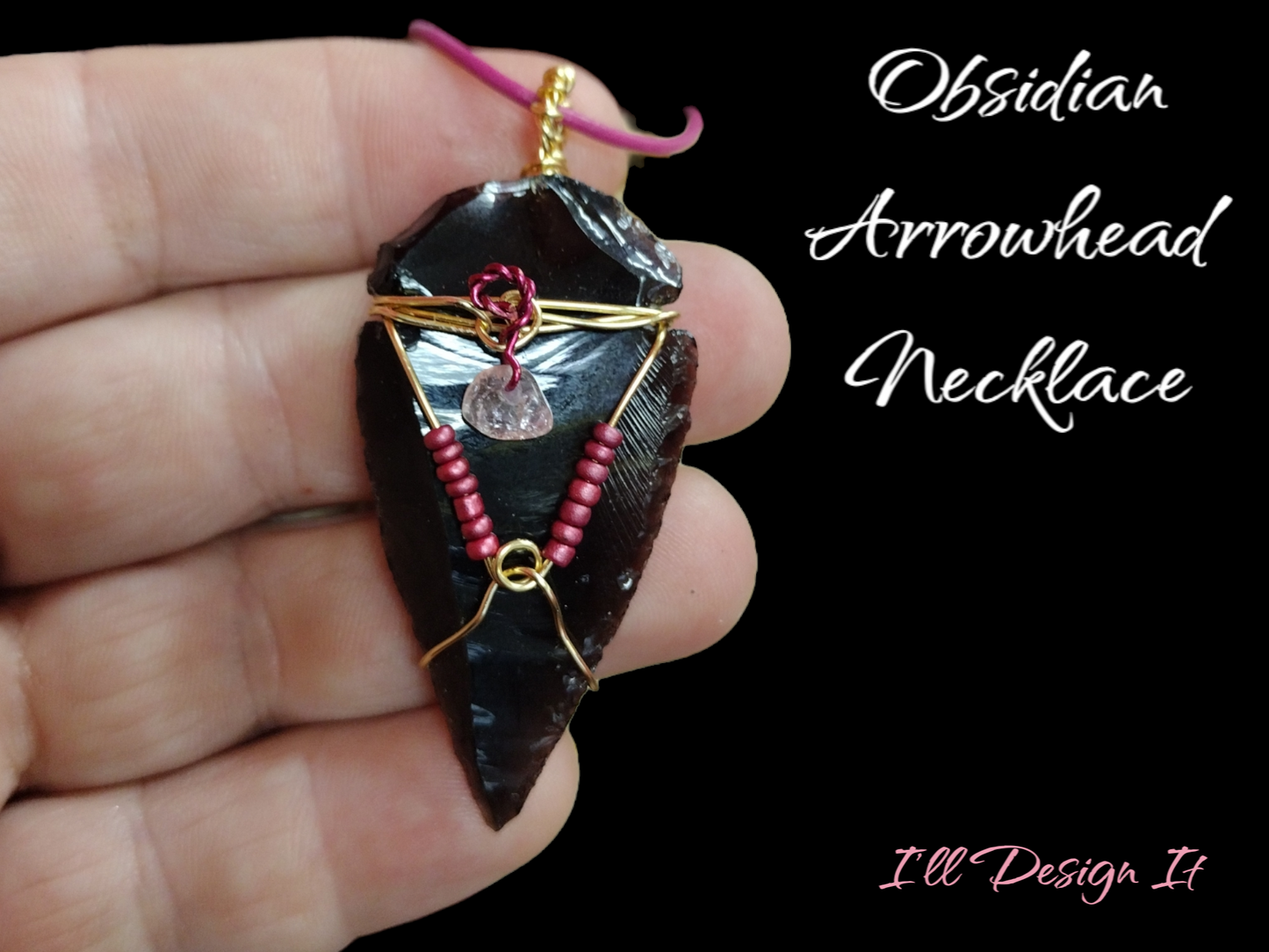 Obsidian Arrowhead necklace