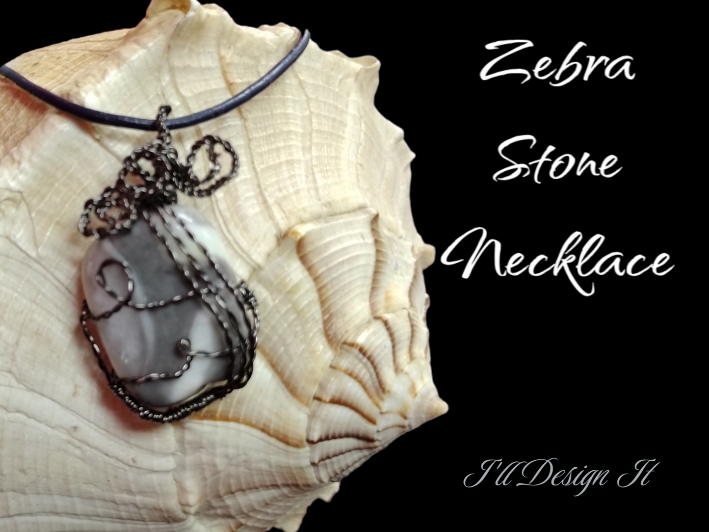 Zebra stone necklace