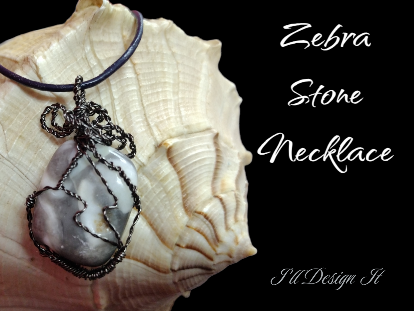 Zebra stone necklace