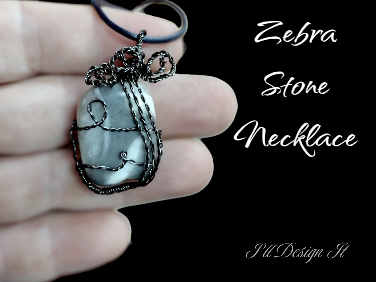 Zebra stone necklace