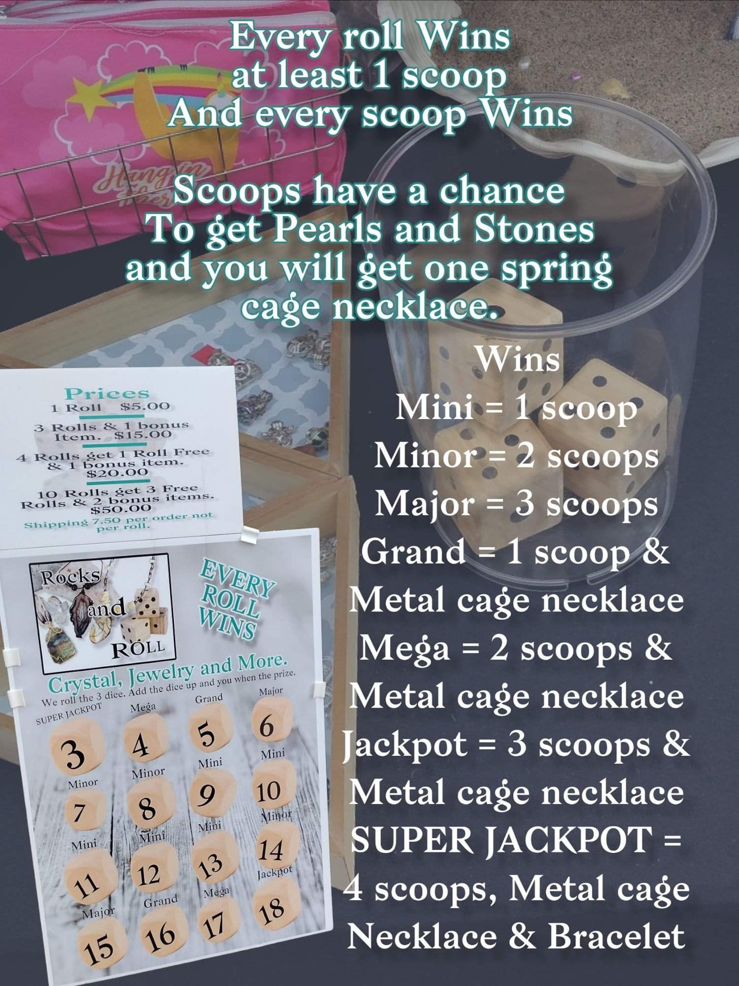 Four Roll & Scoops, One Roll Free Plus One Bonus Item